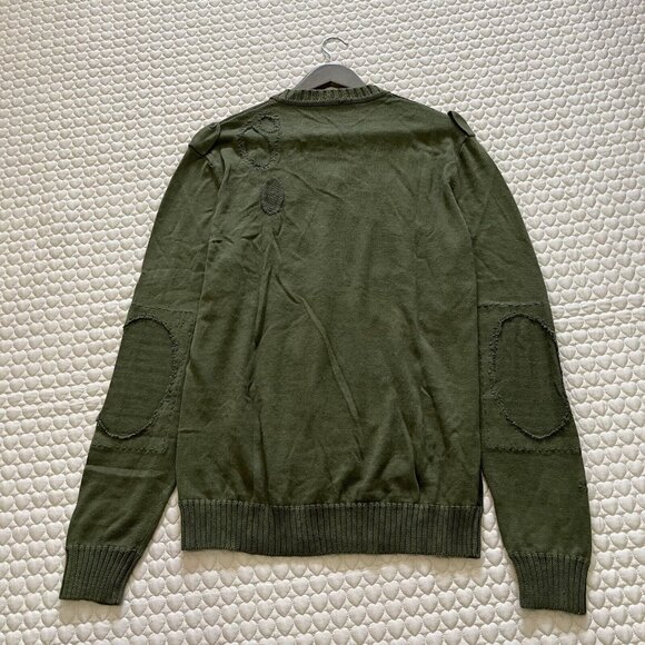 NWOT Kenzo men's Embroidered linen blend sweater Size XXL Green - Picture 10 of 14